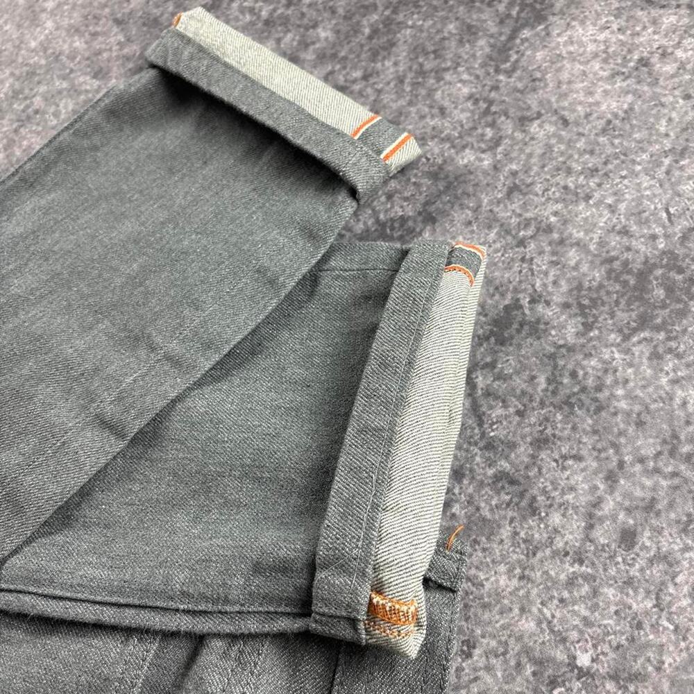 Jean Shop Men’s 28 Gray Selvedge Denim Jeans Slim Fit Made USA 100% Cotton - Picture 4 of 8